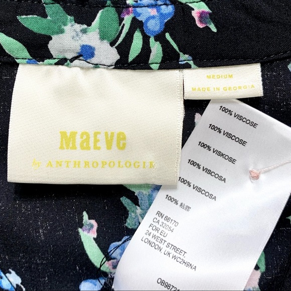 SOLD-Anthropologie Flutter Ruffled Floral Blouse - Picture 9 of 10